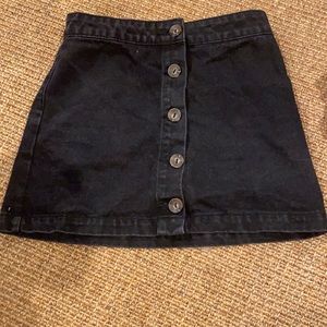 Black Small Denim Skirt